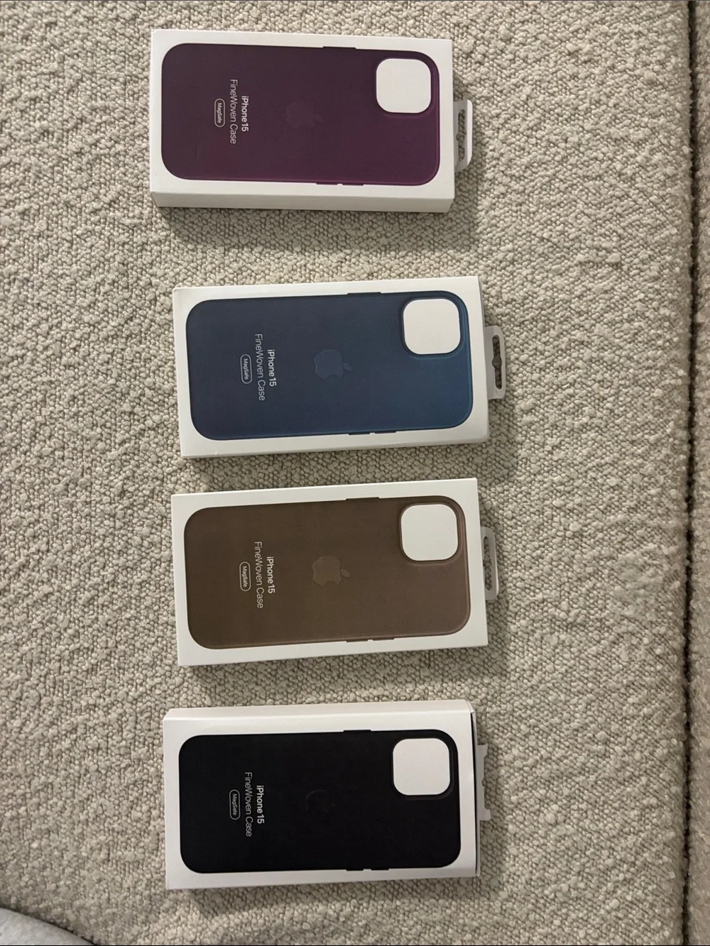 Apple iPhone 15 MagSafe Leather Cases - Purple, Blue, Brown, Black